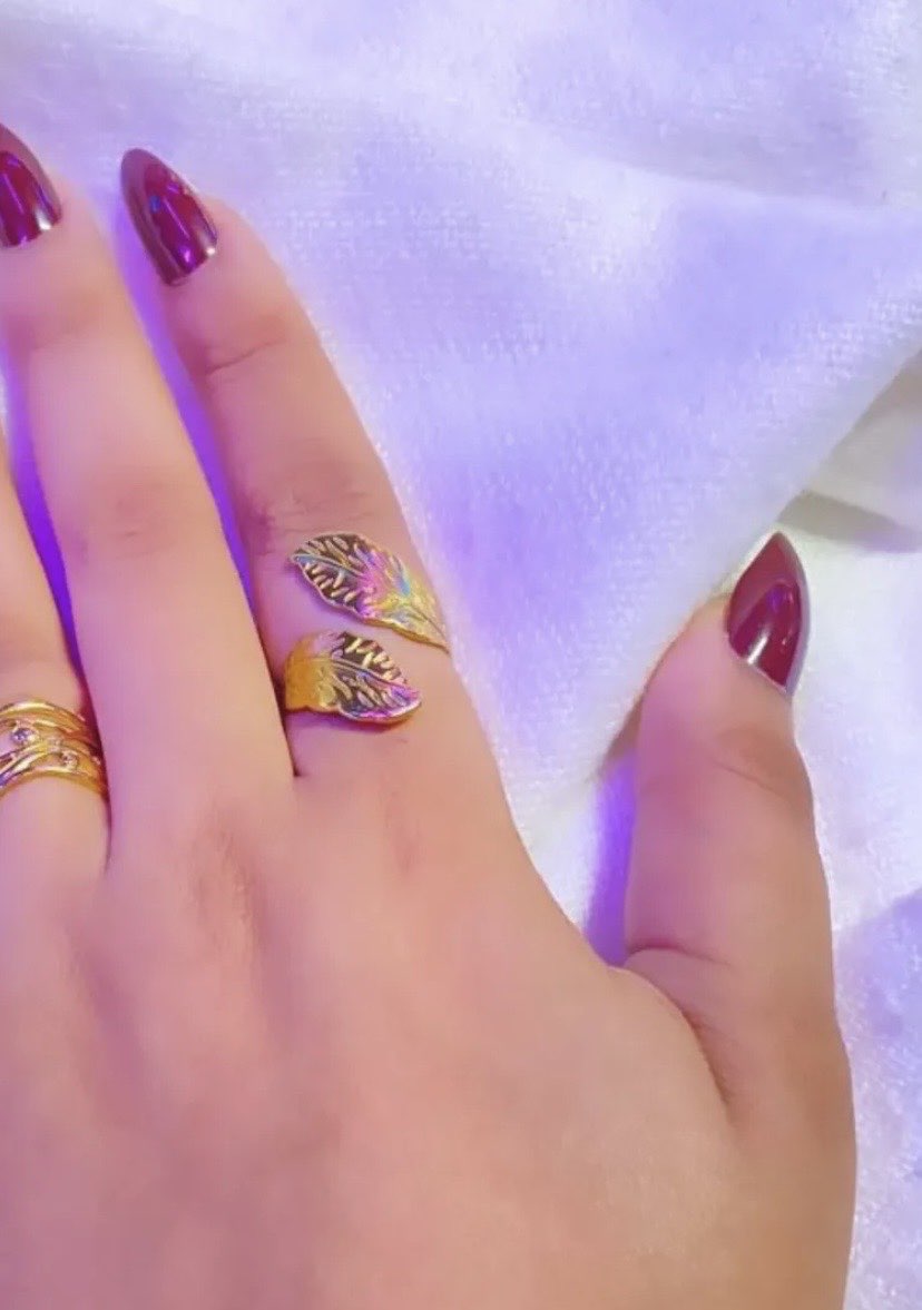 Textured ring close-up